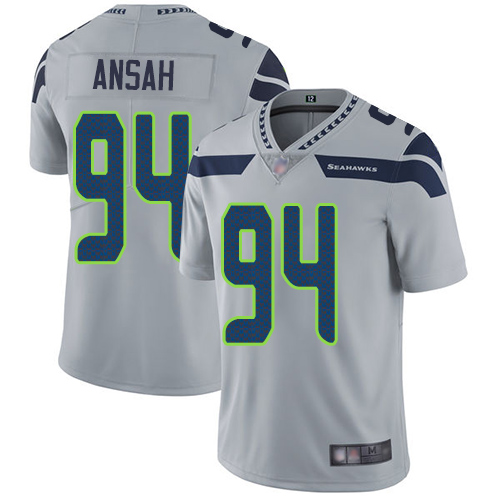 Seattle Seahawks Limited Grey Men Ezekiel Ansah Alternate Jersey NFL Football #94 Vapor Untouchable->youth nfl jersey->Youth Jersey